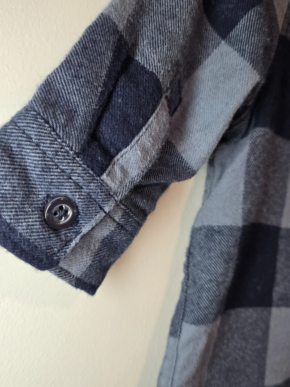 GAP Navy and Gray Plaid Button Romper Fully Lined Extra Soft Fall Style